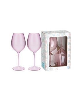 Conjunto 2 Taças para Vinho (rosa cristal)