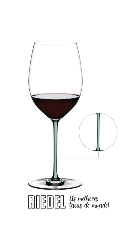 Taça Riedel Fatto a Mano Cabernet | Merlot (haste verde menta)