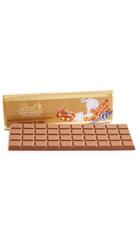 Chocolate Lindt Swiss Premium Avelã 300g