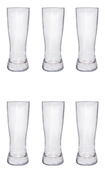 Conjunto 6 Copos de Cristal Titânio Bohemia para Cerveja 210ml