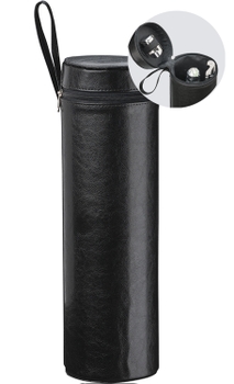 Tubete em Courino Boccati para 1 garrafa com acessórios (preto)