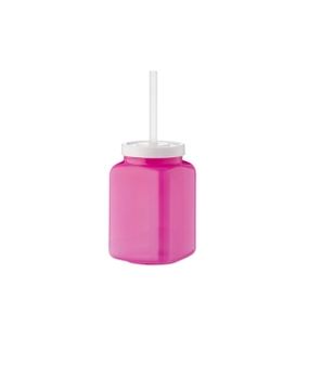 Copo Boccati Vintage 670ml com tampa e canudo (rosa pink)