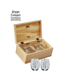 Kit Riedel Tumbler Optical Longdrink 580ml em Caixa de Madeira 