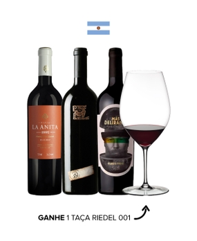 Combo TOP Argentina (3 garrafas) + Taça Riedel