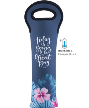 Porta Garrafa em Neoprene Boccati (Flores)