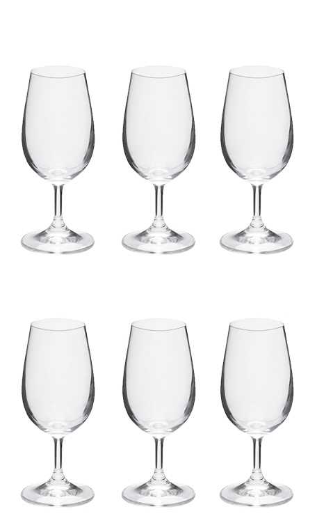 Conjunto 6 Taças de Cristal Titânio Bohemia para Degustação 210ml