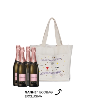 Kit 4 garrafas Chandon Brut Rosé 750ml + Chandon Ecobag