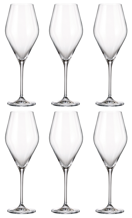 Conjunto 6 Taças de Cristal Ecológico Bohemia Loxia para Água 510ml