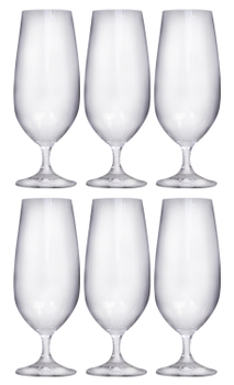 Conjunto 6 Taças de Cristal Titânio Bohemia para Cerveja 380ml