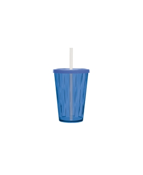 Copo Boccati Tropical 670ml com tampa e canudo (azul neon)