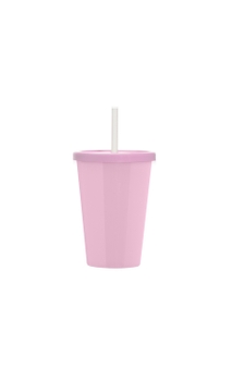 Copo Multiuso Boccati 670ml com tampa e canudo (rosa bebê)