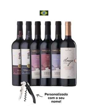 Combo Família Bebber (6 garrafas) + Saca-Rolha Pulltex