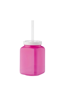 Copo Boccati Vintage 670ml com tampa e canudo (rosa pink)