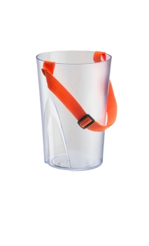 Champanheira Longa Texturizada com alça para 1 garrafa (transparente)