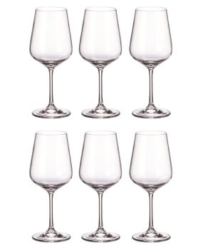 Conjunto 6 Taças de Cristal Titânio Bohemia para Vinho 360ml
