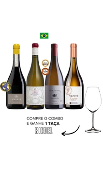 Combo Chardonnays Barricados (4 garrafas) + Taça Riedel