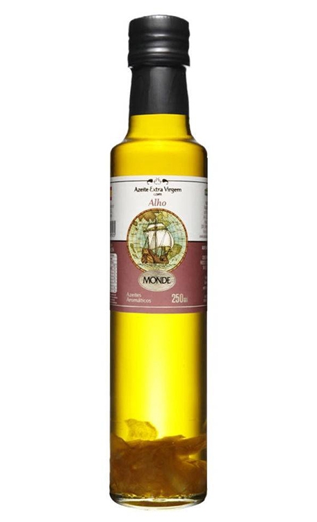 Azeite de oliva Monde com alho Extra Virgem 250ml