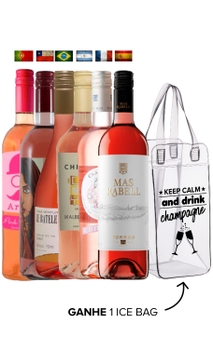 Combo Rosés do Mundo (6 garrafas) + Ice Bag