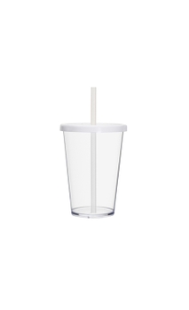 Copo Multiuso Boccati 670ml com tampa e canudo (transparente)