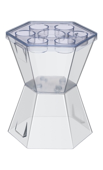 Banco Champanheira Boccati para 5 garrafas (transparente)