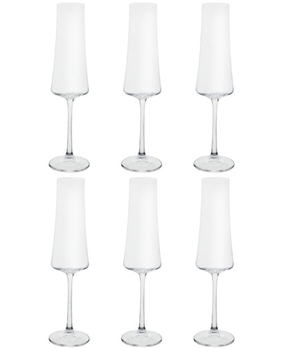 Conjunto 6 Taças de Cristal Ecológico Bohemia Xtra para Espumante 210ml