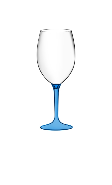 Taça Boccati Gala 560ml (haste azul translúcida)