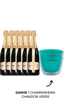 Combo Espumante Chandon Réserve Brut 750ml (6 garrafas) + Champanheira Chandon