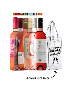 Combo Rosés do Mundo (6 garrafas) + Ice Bag