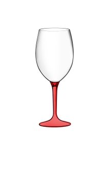 Taça Boccati Gala 560ml (haste vermelha translúcida)