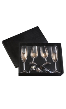 Caixa com Taças e Acessórios - Espumante