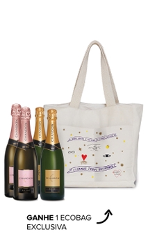 Kit 2 garrafas Chandon Brut 750ml + 2 garrafas Chandon Brut Rosé 750ml + Chandon Ecobag