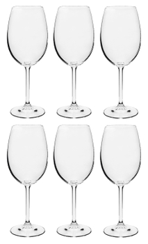 Conjunto 6 Taças de Cristal Bohemia para Vinho 450ml