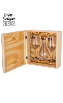 Kit Riedel Heart to Heart com Decanter em Caixa de Madeira