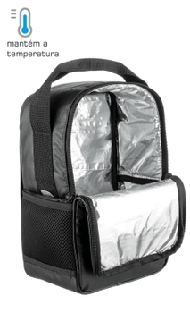 Maleta Térmica em Courino Boccati para 2 garrafas (preta)