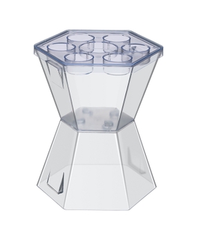 Banco Champanheira Boccati para 5 garrafas (transparente)