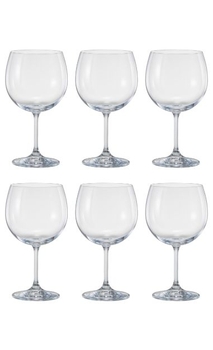 Conjunto 6 Taças de Cristal Ecológico Bohemia Gin Anna 600ml