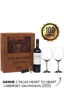Combo Vinho Don Melchor 2018 + 2 Taças Riedel + Saca-Rolha Pinça