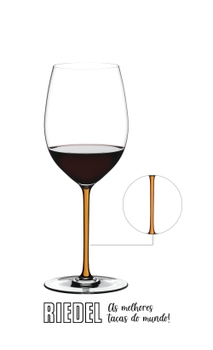 Taça Riedel Fatto a Mano Cabernet | Merlot (haste laranja)