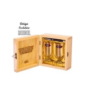Kit Riedel Bar Whisky em Caixa de Madeira