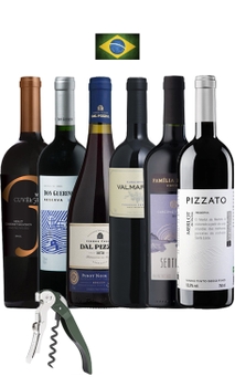 Combo Serra Gaúcha (6 garrafas) + Saca-Rolha Pulltex