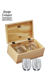 Kit Riedel Tumbler Optical Longdrink 580ml em Caixa de Madeira 