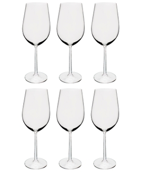 Conjunto 6 Taças de Cristal Titânio para Vinho 405ml