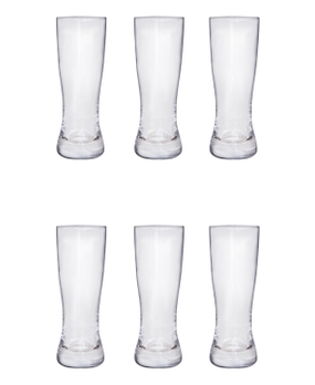 Conjunto 6 Copos de Cristal Titânio Bohemia para Cerveja 210ml