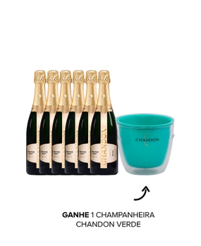 Combo Espumante Chandon Réserve Brut 750ml (6 garrafas) + Champanheira Chandon