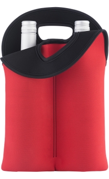 Porta Garrafa em Neoprene Boccati para 2 garrafas (vermelho e preto)
