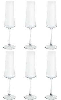 Conjunto 6 Taças de Cristal Ecológico Bohemia Xtra para Espumante 210ml