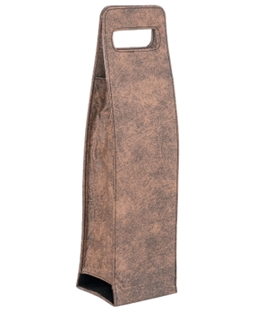 Maleta em Courino Boccati para 1 garrafa (marrom)