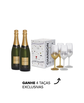 Kit 2 garrafas Chandon 750ml + Chandon Box com 4 Taças Exclusivas