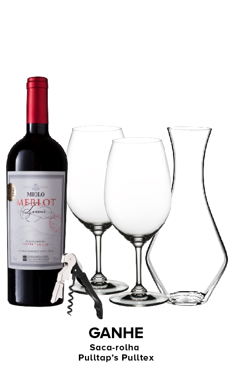 Combo Miolo Terroir (1 garrafa) + Taças e Decanter Riedel + Saca-Rolha Pulltex