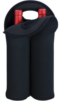 Porta Garrafa em Neoprene Boccati para 2 garrafas (preto)